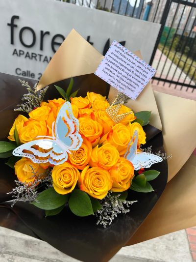 BOUQUET FELICIDAD (color de rosa según disponibilidad )